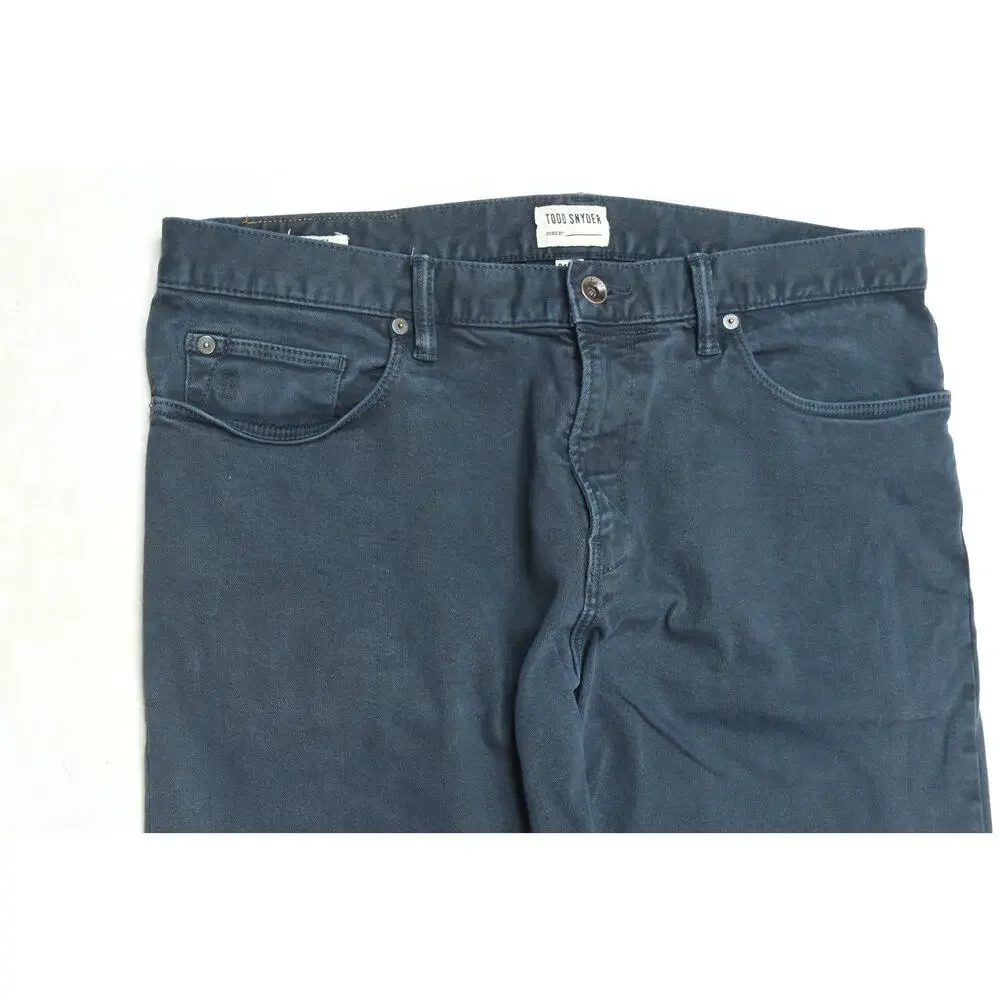 Todd Snyder Chino Pants Mens 34x30 Blue Slim Fit Stretch Cotton 5-Pocket